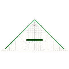 M + R 723320000 Équerre 32 cm Transparent Gradué, vert