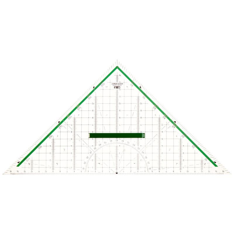 M + R 723320000 Équerre 32 cm Transparent Gradué, vert