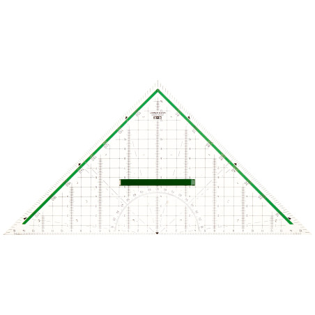 M + R 723320000 Équerre 32 cm Transparent Gradué, vert