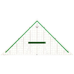 M + R 723320000 Équerre 32 cm Transparent Gradué, vert