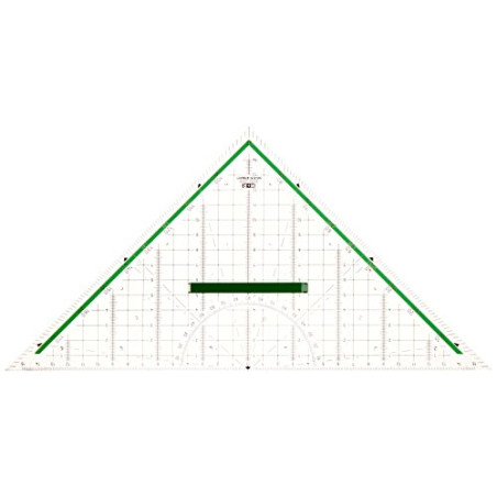 M + R 723320000 Équerre 32 cm Transparent Gradué, vert