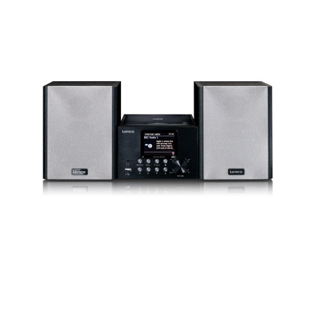 Lenco MC-250 Système Compact avec Radio Internet Wi-FI, Numérique Dab+ et FM - Lecteur CD/MP3 - Écran Couleur 2,8" - AUX - USB