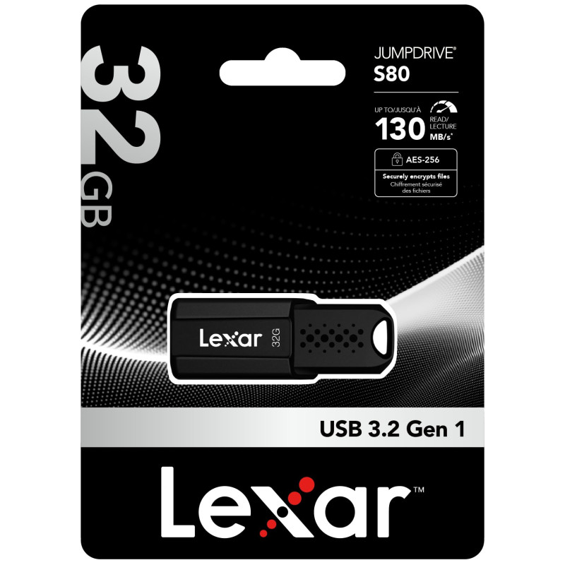 LEXAR PENDRIVE USB 3.1 JUMPDRIVE S80 32GB 130R 25W LEXAR PENDRIVE USB 3.1 JUMPDRIVE S80 32GB 130R 25W