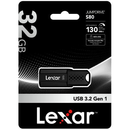 LEXAR PENDRIVE USB 3.1 JUMPDRIVE S80 32GB 130R 25W