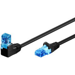 Goobay 51528 câble de réseau Noir 0,5 m Cat6a U/UTP (UTP)