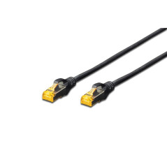 DIGITUS Câble LAN Cat 6A - 7m - RJ45 Câble réseau - S/FTP blindé - Compatible Cat-6 & Cat-7 - Noir