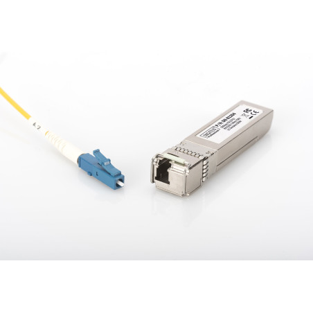 DIGITUS Module SFP+ Universel - 10 Gbit/s - Mini GBIC - pour câble à Fibre Optique monomode - LC Simplex - bidirectionnel - TX12