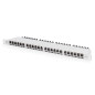 DIGITUS Panneau de Brassage - 19 Pouces - Cat-6A - 24 Ports RJ45 - Blindé - Panneau de Brassage LSA - Montage en Rack 0,5U - Gri DIGITUS Panneau de Brassage - 19 Pouces - Cat-6A - 24 Ports RJ45 - Blindé - Panneau de Brassage LSA - Montage en Rack 0,5U - Gri