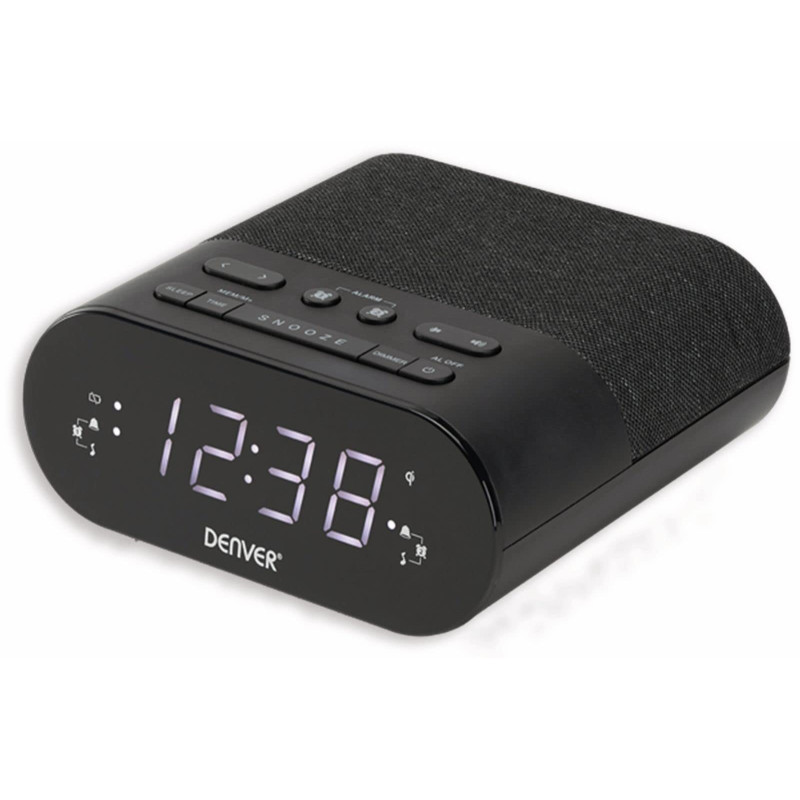 Denver CRQ-107 – Réveil Radio FM + Chargeur sans Fil Qi, Double Alarme (Radio ou Buzzer), Port USB, LED 0.9″ avec Dimmer, Snooze Denver CRQ-107 – Réveil Radio FM + Chargeur sans Fil Qi, Double Alarme (Radio ou Buzzer), Port USB, LED 0.9″ avec Dimmer, Snooze