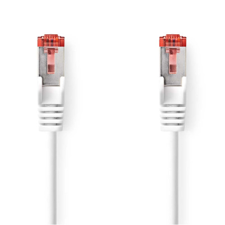 Nedis CCGP85221WT10 câble de réseau 1 m Cat6 S/FTP (S-STP) Blanc - Câbles de réseau (1 m, Cat6, S/FTP (S-STP), RJ-45, RJ-45, Bla