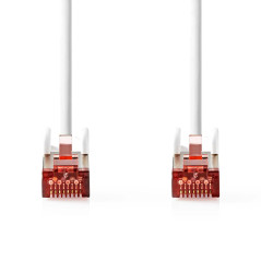Nedis CCGP85221WT10 câble de réseau 1 m Cat6 S/FTP (S-STP) Blanc - Câbles de réseau (1 m, Cat6, S/FTP (S-STP), RJ-45, RJ-45, Bla