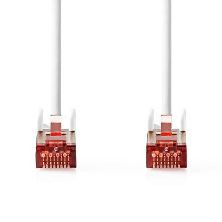 Nedis CCGP85221WT10 câble de réseau 1 m Cat6 S/FTP (S-STP) Blanc - Câbles de réseau (1 m, Cat6, S/FTP (S-STP), RJ-45, RJ-45, Bla