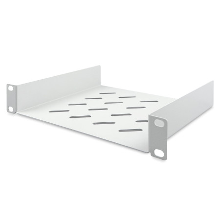 DIGITUS Étagère - 1U - 10 pouces (254 mm) - Pour armoire réseau - 200 mm de profondeur - Tôle d'acier perforée - Gris