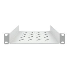 DIGITUS Étagère - 1U - 10 pouces (254 mm) - Pour armoire réseau - 200 mm de profondeur - Tôle d'acier perforée - Gris