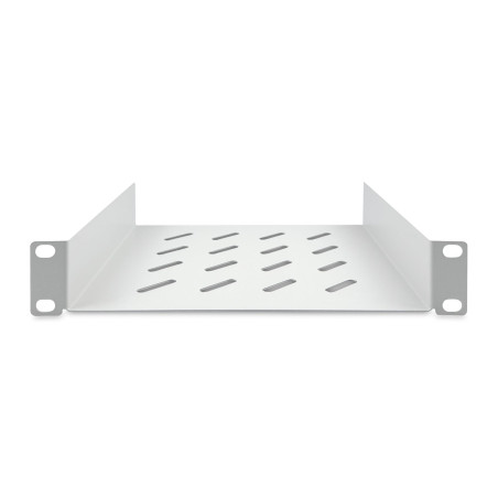 DIGITUS Étagère - 1U - 10 pouces (254 mm) - Pour armoire réseau - 200 mm de profondeur - Tôle d'acier perforée - Gris