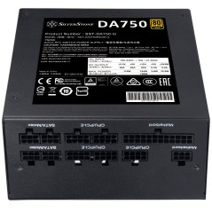 SilverStone Technology DA750 Gold, Alimentation électrique ATX 80 Plus Gold 750 W entièrement modulaire, SST-DA750-G