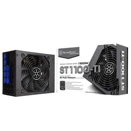 Silverstone SST-ST1100-TI v 2.0 - Série Strider Titanium, 1100W 80 Plus Titane ATX Alimentation PC, Bruit réduit, 135mm, Câblage