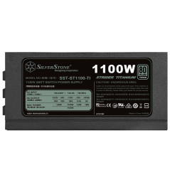 Silverstone SST-ST1100-TI v 2.0 - Série Strider Titanium, 1100W 80 Plus Titane ATX Alimentation PC, Bruit réduit, 135mm, Câblage