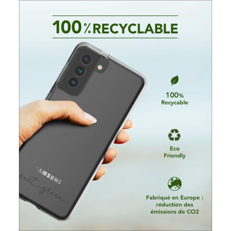 Coque pour Samsung Galaxy S21+ 5G Infinia Eco-conçue Transparente Just Green