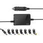 Hama Slim & Light 70W Chargeur Rapide Voiture Universel pour PC Portable 15-19V - [8 Adaptateurs] [Protection Contre la surchauf