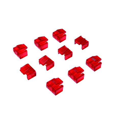 Logilink RJ45 1 Port x et 10 x Serrures 10x Schlösser Rot