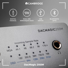Cambridge Audio DacMagic 200M MQA HiFi DAC et amplificateur de casque avec Bluetooth - Support PC/MAC avec connexion USB - Gérer