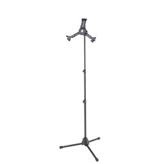 K&M 19793 Pied pour tablette PC Noir - massif, pivotant et orientable jusqu'à 90° - tripode - stable et extensible de manière fl