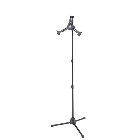 K&M 19793 Pied pour tablette PC Noir - massif, pivotant et orientable jusqu'à 90° - tripode - stable et extensible de manière fl