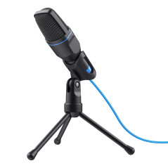 Trust Mico Microphone PC à Condensateur, Micro de Studio USB, pour Ordinateur de Bureau ou Portable, avec Support Trépied, pour