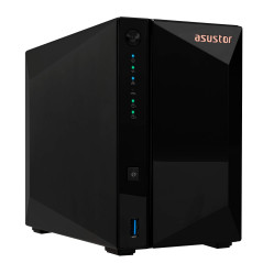 Asustor Drivestor 2 Pro AS3302T 2 Baies NAS Serveur Boîtier, Quad Core 1.4 GHz CPU, 2.5GbE port, 2Go RAM DDR4 (sans Disque)