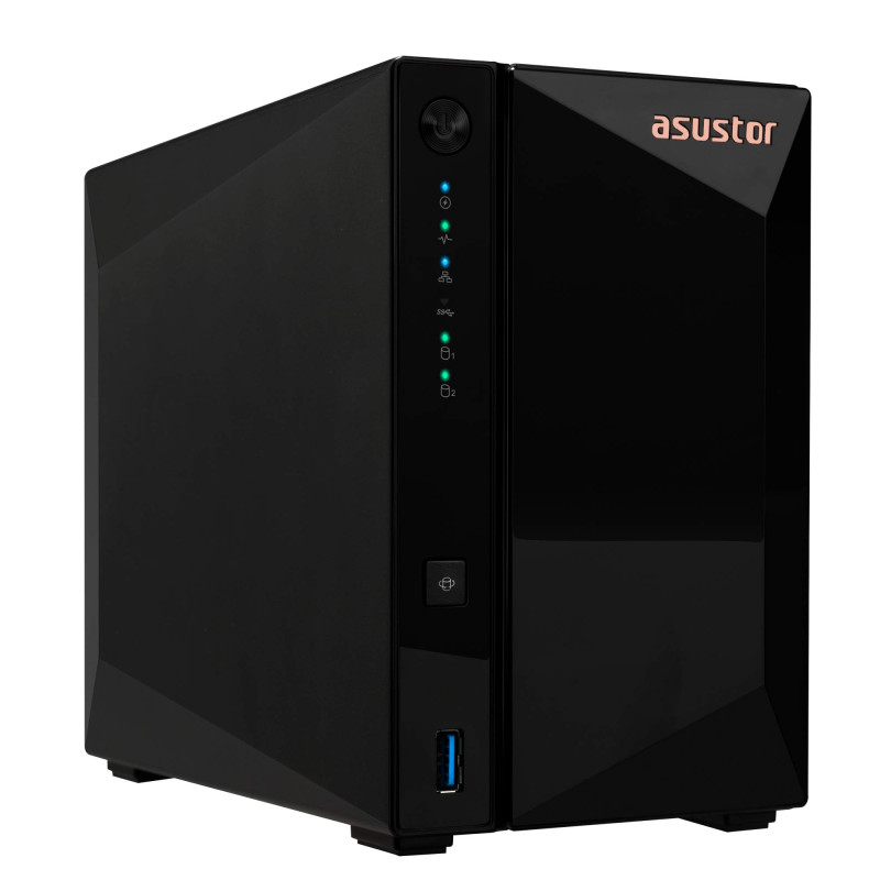 Asustor Drivestor 2 Pro AS3302T 2 Baies NAS Serveur Boîtier, Quad Core 1.4 GHz CPU, 2.5GbE port, 2Go RAM DDR4 (sans Disque) Asustor Drivestor 2 Pro AS3302T 2 Baies NAS Serveur Boîtier, Quad Core 1.4 GHz CPU, 2.5GbE port, 2Go RAM DDR4 (sans Disque)