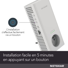 NETGEAR Répéteur WiFi Puissant (EX6470) - Amplificateur WiFi AC1900 - WiFi Extender Mesh Couvre Jusqu’à 150m² - Prise Electrique