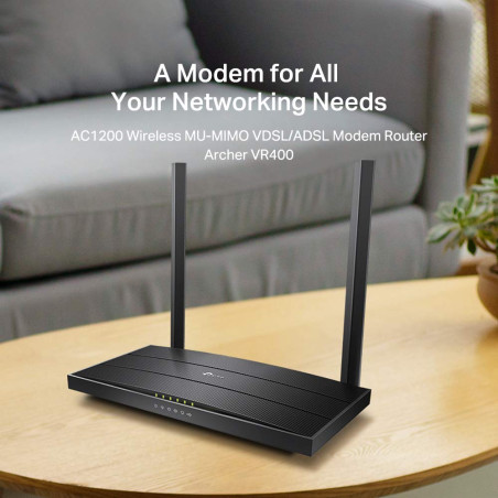 Archer VR400 V3.0 Modem Routeur VDSL2/ADSL2+ WiFi AC1200