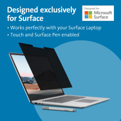 Rexel Kensington - Filtre de Confidentialité Magnétique MagPro Elite pour Écran de Surface Laptop 2/3 13,5", Protecteur d'Écran