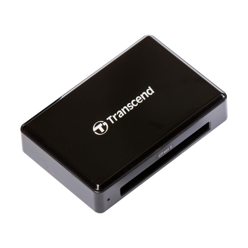 Transcend RDF2 Lecteur de cartes USB 3.1 Gen, idéal pour vidéo haute résolution, transfert d'images brutes et post-production, N
