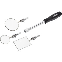 ViGOR Jeu de miroirs télescopiques V5480 I Extensible de 200 à 680 mm I 3 miroirs différents I Pour l'inspection visuelle des en