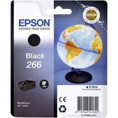Epson 266 Globe Noir, Cartouche d'encre d'origine, WF-100W WF-110W