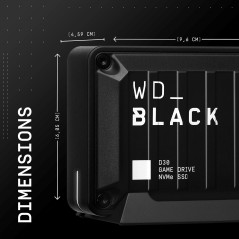 WD_BLACK D30 1 To Game Drive SSD, Disque SSD externe, Portable SSD jusqu'à 900 Mo/s, pour la vitesse et le stockage, Compatible 