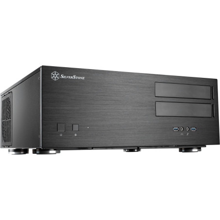 Silverstone Technology SST-GD08B - Grandia Boîtier PC HTPC ATX, Haute Performance du Flux d'air Silencieux, Noir