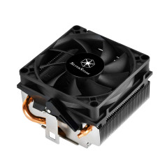 Silverstone SST-KR01 - Refroidisseur d'unité Centrale de Kryton, Profil Bas, Double roulement à Billes Mince 80mm PWM, Taille de