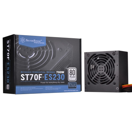 Silverstone SST-ST70F-ES230 - Série Strider Essential, 700W 80 Plus 230V EU ATX Alimentation PC, Bruit réduit, 120mm
