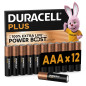 DURACELL Plus Piles AAA (Lot de 12) – Piles Alcalines 1,5 V–Durent jusqu’à 100 % plus longtemps grâce aux Actifs POWER BOOST–Fia DURACELL Plus Piles AAA (Lot de 12) – Piles Alcalines 1,5 V–Durent jusqu’à 100 % plus longtemps grâce aux Actifs POWER BOOST–Fia