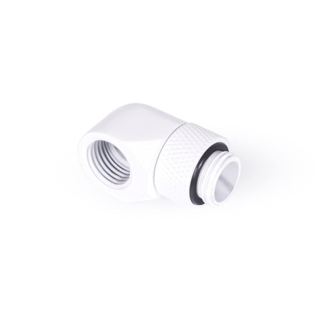 Alphacool 17485 Raccord en L rotatif G1/4 AG vers G1/4 IG – Blanc raccord de refroidissement par eau