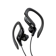 JVC, Ecouteurs Clip Oreille Sport réglable pour Un Ajustement Parfait, HA-EB75-BN-U (Noir)
