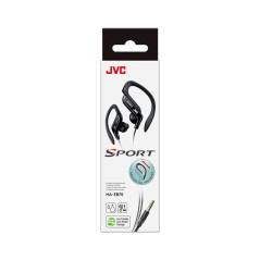 JVC, Ecouteurs Clip Oreille Sport réglable pour Un Ajustement Parfait, HA-EB75-BN-U (Noir)
