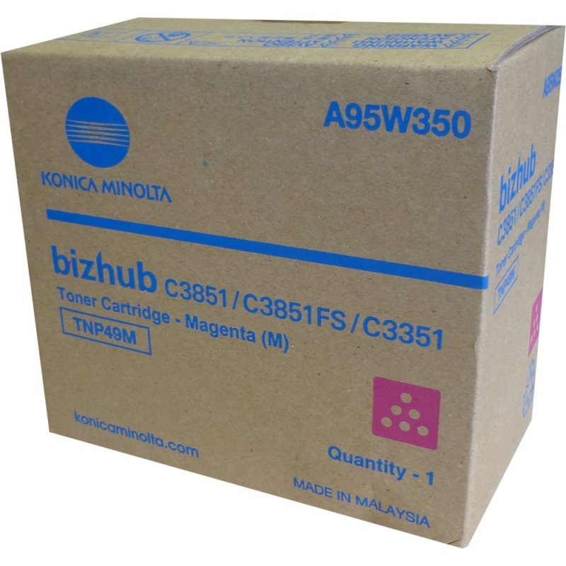 Konica Minolta Bizhub A95W350 C3351 Toner Magenta 12 000 Pages TNP49M