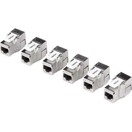 TRENDnet, TC-K06C6A, Lot de 6 Prises blindées Cat6A RJ45 Keystone Jack, à Utiliser avec Le Panneau de Brassage Keystone Vierge b