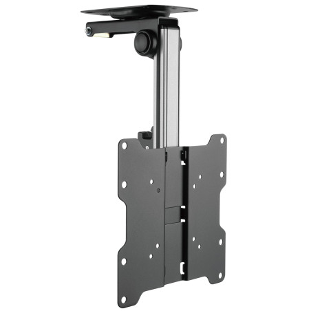 TECHLY 107142 Support TV de Plafond Droit et incliné pour TV LED/LCD 17"-37" Noir Noir/Argent