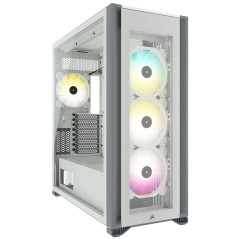 Corsair iCUE 7000X RGB Boîtier Intelligent PC ATX Grande Tour (Trois Panneaux en Verre Trempé, Quatre Ventilateurs RGB de 140 mm