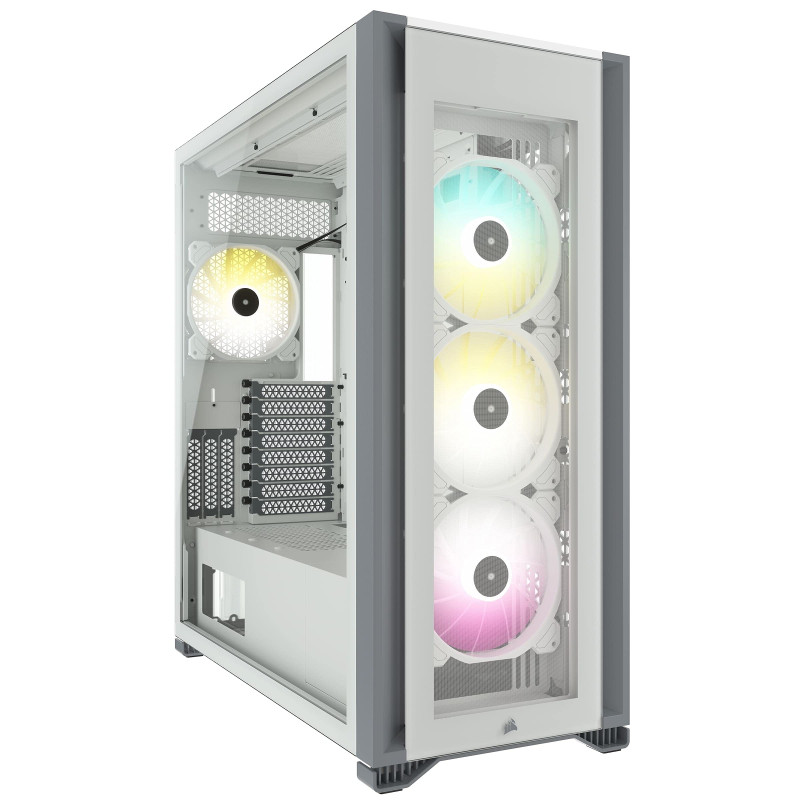 Corsair iCUE 7000X RGB Boîtier Intelligent PC ATX Grande Tour (Trois Panneaux en Verre Trempé, Quatre Ventilateurs RGB de 140 mm Corsair iCUE 7000X RGB Boîtier Intelligent PC ATX Grande Tour (Trois Panneaux en Verre Trempé, Quatre Ventilateurs RGB de 140 mm
